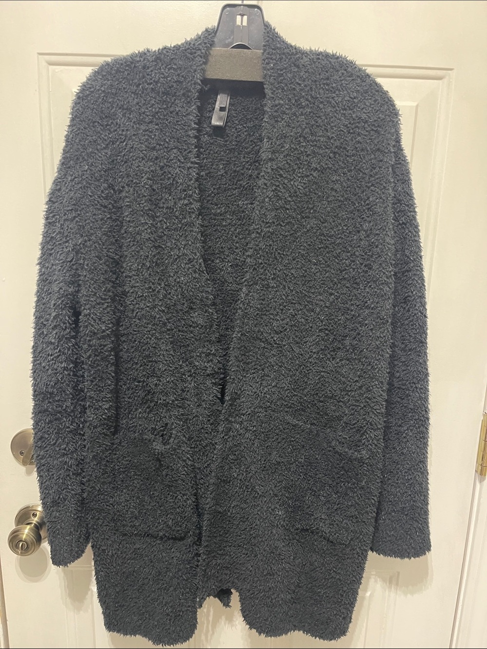 SKIMS $200 Cozy Black Onyx Lounge set Robe + Pants Size L/XL - Picture 5 of 7